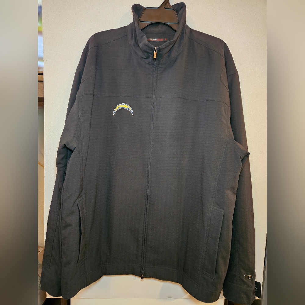 NFL San Diego Chargers Black Windbreaker By Tiger Woods Collection